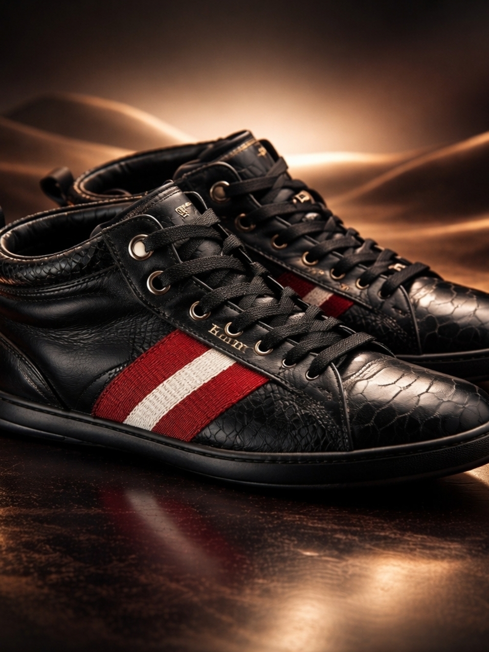 Bally Black Leather HEDERN Premium Shoes.